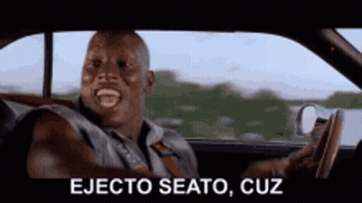 Man Driving Car Making Funny Face Saying Ejecto Seato Cuz GIF