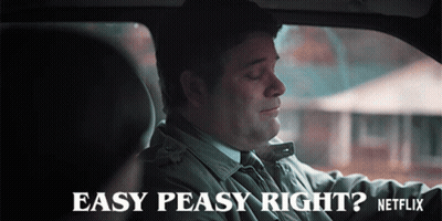 Man Driving Car Saying Easy Peasy Right Netflix GIF