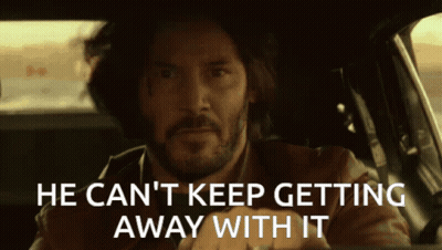Man Driving Car Saying He Can't Keep Getting Away With It GIF