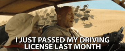 Man Driving Car Saying I Just Passed My Driving License Last Month GIF