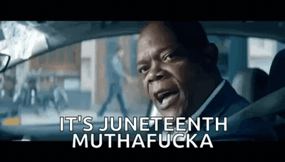 Man Driving Car Saying It's Juneteenth Muthafucka GIF