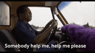Man Driving Car Saying Somebody Help Me Help Me Please GIF