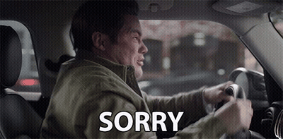 Man Driving Car Saying Sorry GIF