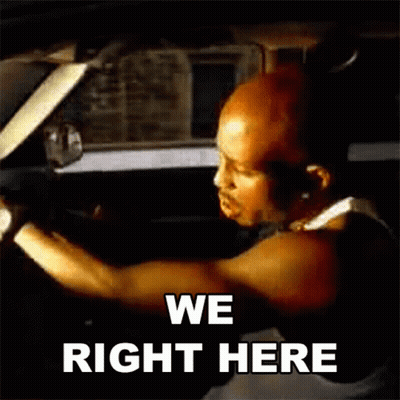 Man Driving Car Saying We Right Here GIF