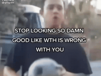 Man Driving Car Says Stop Looking So Damn Good Like WTH Is Wrong With You GIF