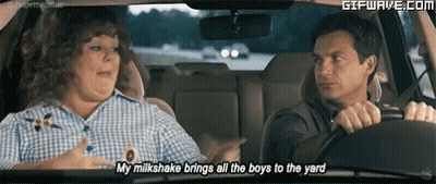 Man Driving Car Talking To Woman In Back Seat GIF