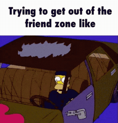 Man Driving Car Trying To Get Out Of The Friend Zone GIF