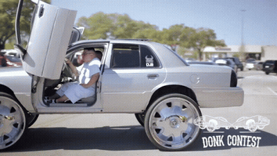 Man Driving Car With Don't Contest Sticker GIF