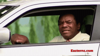 Man Driving Car With Easterns.com GIF
