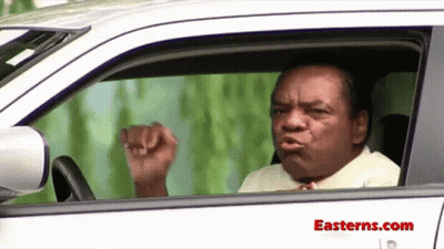 Man Driving Car With Easterns.com GIF