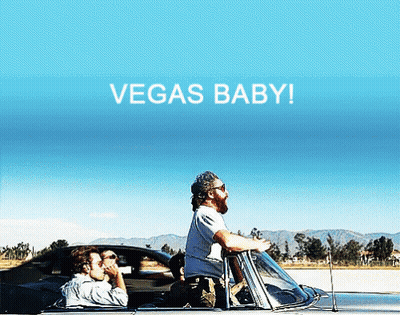 Man Driving Car With Vegas Baby GIF