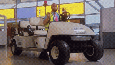 Man Driving Golf Cart Saying Ukaa GIF