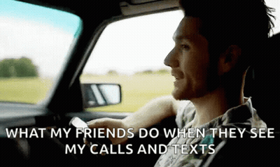 Man Driving On Phone Saying What My Friends Do GIF