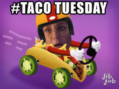 Man Driving Taco #Taco Tuesday GIF