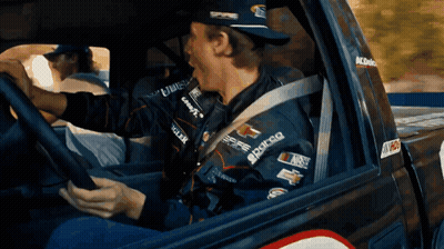 Man Driving Truck Wearing ACDelco Shirt GIF