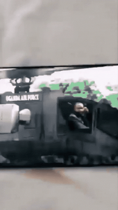 Man Driving Vehicle Saying Uganda Air Force GIF