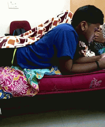 Man Dry Hump In Bed GIF