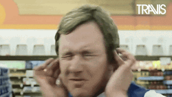 Man Ear Plugs Annoy By Noise GIF