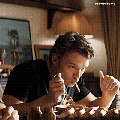 Man Eating At Table With Fork And Knife Connorsgifs GIF
