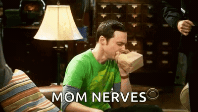 Man Eating Bag Of Food On Couch Mom Nerves GIF
