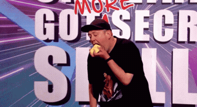 Man Eating Banana Near More Go Secret Still Sign GIF