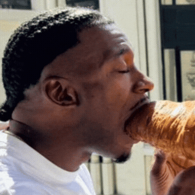 Man Eating Croissant GIF