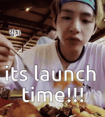 Man Eating It's Launch Time GIF