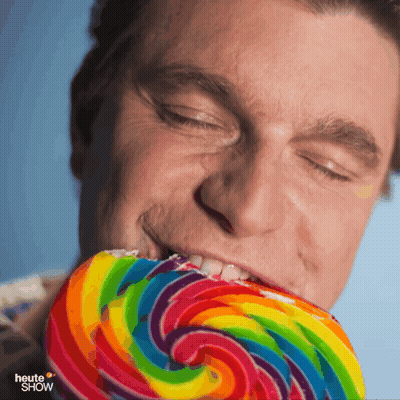 Man Eating Lollipop Saying Heute Show GIF