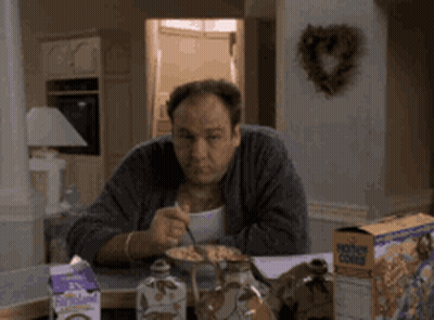 Man Eating Mother's Choice Cereal GIF
