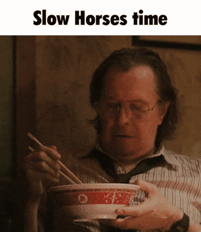 Man Eating Noodles With Chopsticks Slow Horses Time GIF