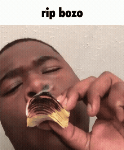 Man Eating Pizza Rip Bozo GIF