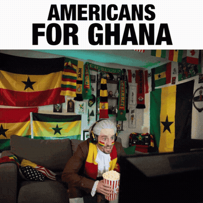 Man Eating Popcorn On Couch Americans For Ghana GIF