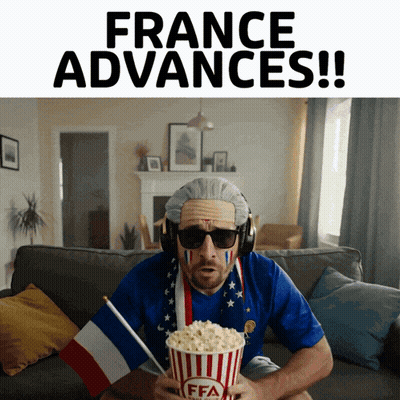 Man Eating Popcorn On Couch France Advances GIF