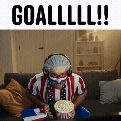 Man Eating Popcorn Wearing Headphones Goallll GIF