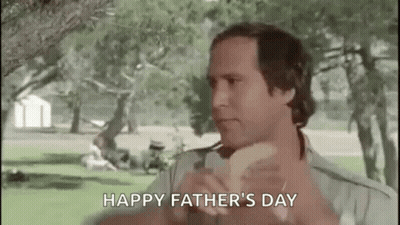 Man Eating Sandwich Saying Happy Father's Day GIF