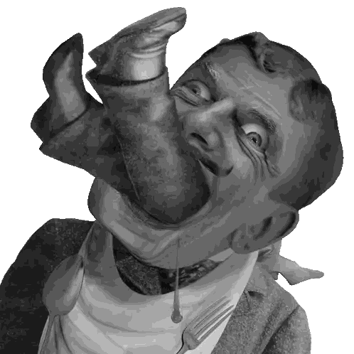 Man Eating Shoe Sticker