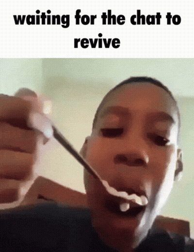 Man Eating Spoonful Waiting For Chat To Revive GIF