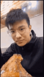 Man Eating Tomahawk Chop Steak GIF