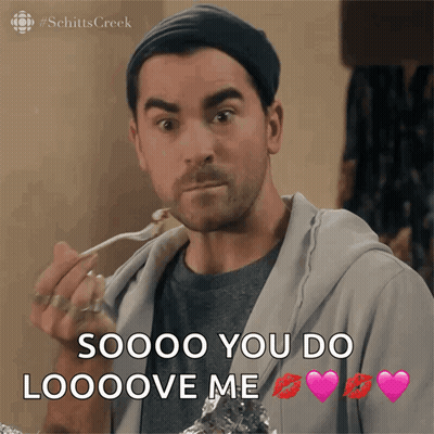 Man Eating With Fork Says Soooo You Do Looove Me GIF