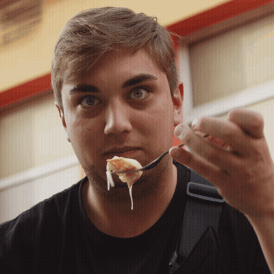 Man Eating With Spoon GIF