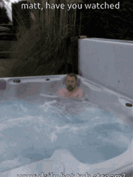 Man Enjoying Alone In Hot Tub GIF