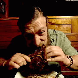 Man Enjoying His Juicy Meat GIF