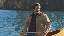 Man Enjoying The Canoe Ride GIF