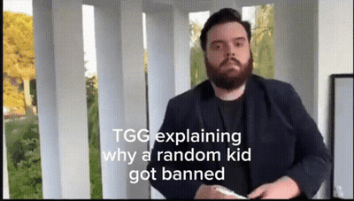 Man Explaining Why Random Kid Got Banned In Video GIF