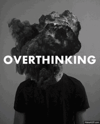 Man Exploded Head Overthinking Illustration  GIF