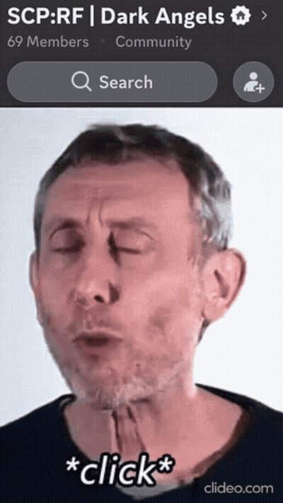 Man Eyes Closed On SCP RF Dark Angels Community Page GIF
