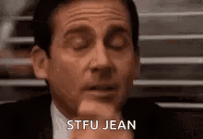 Man Eyes Closed Stfu Jean GIF