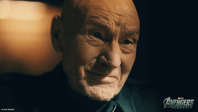 Man Face Close Up With Avengers GIF