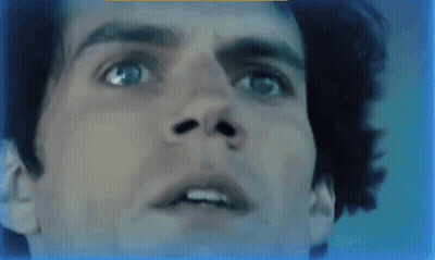 Man Face Close Up With Blue Border GIF