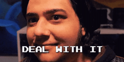 Man Face Deal With It GIF